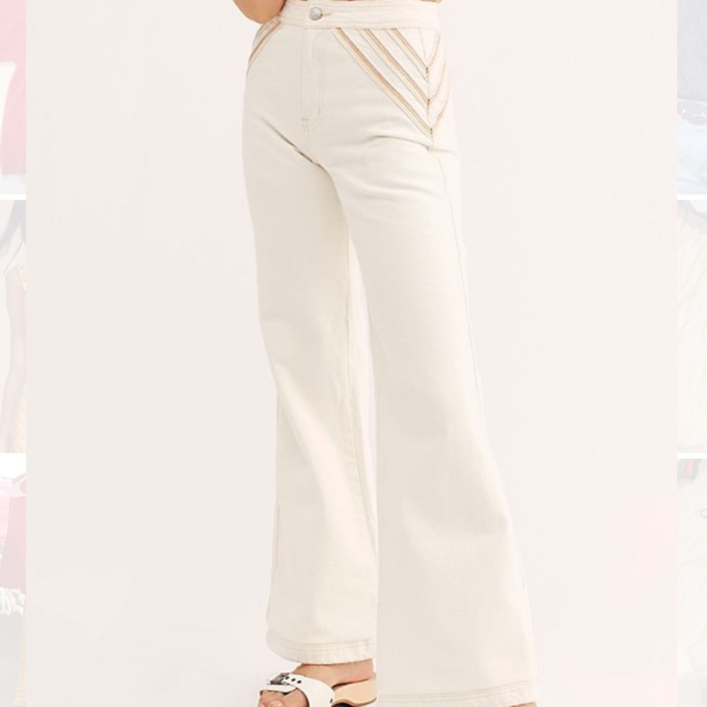 SOLD White bell bottom jeans